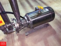 Ampco Centrifugal Pump, with Baldor S/S Clad 15 HP 1,765 RPM Motor, 2