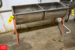 S/S 2-Basin Sink Rigging Fee: $100
