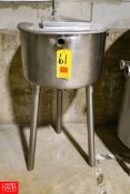 S/S Balance Tank Approx. 15 Gallon Capacity Rigging Fee: $100