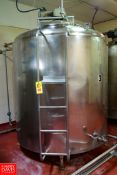 Cherry-Burrell 1,000 Gallon S/S Batch Processor Tank with Vertical Agitation Model: FPDA, S/N: