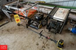 Building Maintenance Equipment (1) Northern Tool Equipment Model: NTE6700V Generator, (1) Brute