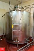 Cherry-Burrell 1,000 Gallon S/S Batch Processor Tank with Vertical Agitation Model: VFT, S/N: 1000-