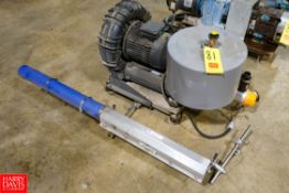 Lafert Vacuum Pump with 10 HP and Spraying Systems Co. Windjet Air Knife Model: SCL K08-MS-10-3
