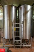 2-Tank CIP Skid with (2) 450 Gallon S/S Tanks & (1) Tri-Clover 1-1/2
