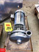 WCB Type C 216 S/S Centrifugal Pump with 1 / .75 HP 1,750 / 1,450 RPM S/S Clad Motor and 2