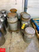 10 Gallon and 5 Gallon Milk Cans, Located in:Rutland Rigging Fee: $ 25
