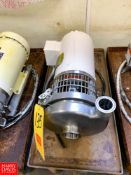 Tri Clover Centrifugal Pump, with Baldor 1 HP 1,775 RPM Motor and 2