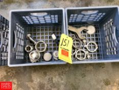 S/S Spring-Loaded Check Valve, Clamps, and Line Wrenches, Located in:Rutland Rigging Fee: $ 25