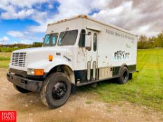 2000 International 12' Refrigerated Retail Delivery Truck Model: 3800, 28,000 GVWR, DT466E Diesel,