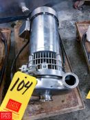 WCB Type C 216 S/S Centrifugal Pump with 1 / .75 HP 1,750 / 1,450 RPM S/S Clad Motor and 2