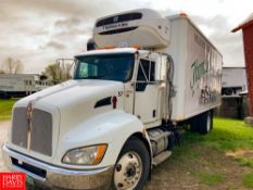 2013 Kenworth 20' Refrigerated Ice Cream Delivery Truck: Model T370, 33,000 GVWR, Paccar P1-8-270
