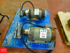 Fristan Pumps (1) 7.5 HP, 3,500 RPM and (1) With 15 HP, 3,500 RPM Both With Baldor Motors Rigging