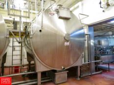 Alfa Laval OST S/S 5,000 Gallon Cheese Vat With Vertical Agitation and S/S Spray Balls, S/N: 19621