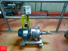 Portable Centrifugal Pump, With Leeson 3,500 RPM Motor Rigging Fee: $35