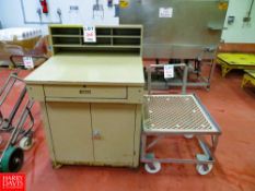Work Station Cabinet And Cart On Wheels Rigging Fee: $70