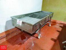 S/S Table On Wheels With S/S Frames Inside ( 114
