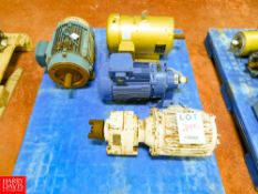 Motors With Gear Box, 1,700 RPM, 3HP /(1) BALDOR 15HP, 3,500 RPM /(1) WEG 10HP, 3,500 RMP Rigging