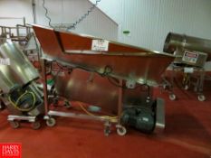 S/S Bulk Parmesan Hopper, Power Feeder, Mounted On Casters Rigging Fee: $420