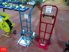 S/S Trolley Cart and (1) Steel Trolley Cart With Stainless Platform Rigging Fee: $35