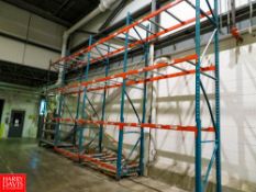 Sections Steel Double Wide Skid Single Deep Racking, 32 Skids, (42