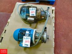 APV Pumps (1) With 7.5 HP, 3,500 RPM and (1) With 5 HP, 3,500 RPM Both with WEG Motors Rigging