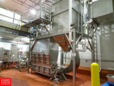 Uniroyal Parmesan Cheese Dryer, 250 to 500 kg/hour With Sock House and Steam Coil, Blower Fan