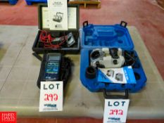 Foot Candle/Lux Meter, Drill Bit Sharpener, Current Tracer Rigging Fee: $70