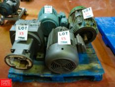 Nema and Leeson 25 HP and 15 HP Motors, with Mobile Gear Rigging Fee: $35