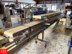 S/S Frame Belt Conveyor 56', 3 Sections. Rigging Fee: $250