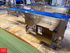 Bridge S/S Frame Power Conveyor Model: SAC 12/35, S/N: 27953-OE, 122