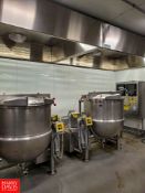 150 Gallon S/S Kettle, S/N: 8402-2, With Scrape Surface Agitator, 100 Psi. MAWP At 338 Degrees F..