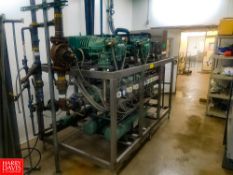 Pego Water Cooled Freon Condensing Package, Model: QE-HP70X2, S/N: 04-0252-01-002 Rigging Fee: $