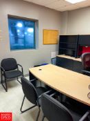 U-Shaped Office Desk, Chair, 2 Drawer Lateral File and White Board Only Rigging Fee: $ 100