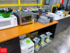 Microwave, Glassware, Table, Baskets etc. Rigging Fee: $ 150