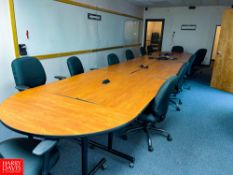 Conference Table with 15 Chairs, Side Table and Podium Rigging Fee: $ 125