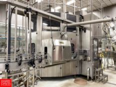 ***BULK BID***  12,500 BPH Filling Line with Procomac 60 Valve Filler PEMODULAR Labeler, 2 OCME