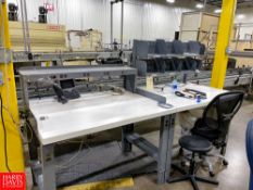 2 Work Tables and Chairs Rigging Fee: $ 100