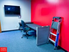 Magnavox Flat Screen, Assorted Tables, Chair and Ladder Rigging Fee: $ 75