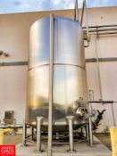 Feldmeier 15,000 Gallon Dome Top, Cone Bottom S/S Vertical Tank, S/N 511505 Rigging Fee: $ 4500