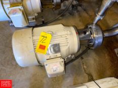 Alfa Laval Centrifugal Pump with Sterling 15 HP Motor and 3