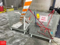 2 Wire Bins with Brooms and Barricades Rigging Fee: $ 50