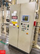 OCME Stretch Pallet Wrapper with Allen Bradley Controls, and Outfeed Roller Conveyor Model PIERI