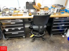 2 Westward Tool Cabinets with Chairs and Top Rigging Fee: $ 75