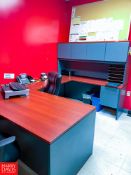 U-Shaped Office Desk, Chair, White Board, Honeywell Safe and 2 Drawer Lateral File Only Rigging Fee: