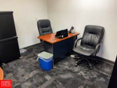 Desk Chairs, Round Table, 4 Drawer File Cabinet and Lateral File Rigging Fee: $ 150