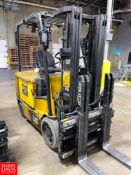 Caterpillar 4,000 lb Capacity Sit Down Electric Forklift Model EC30N, S/N ATB3150020, 186