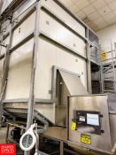 Bottle Storage Silo with Conveyor and S/S Elevator to Unscrambler and Dehumidifier Rigging Fee: $