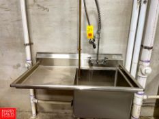 Advance S/S Wash Sink with Wing And Back Splash Rigging Fee: $ 50