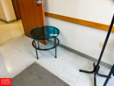 Glass Top Table, Tree Plant and Book Case Rigging Fee: $ 50