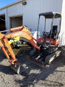Kubota Excavator Model U17, S/N 144K583